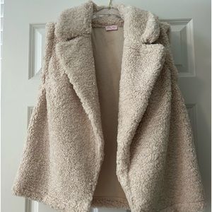 Sherpa pink lily sweater vest. Excellent condition size XS